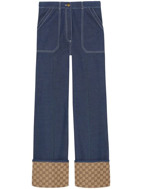 farfetch Gucci jeans women